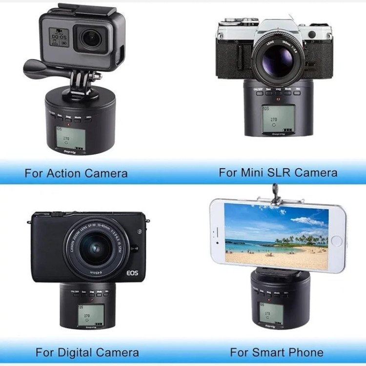 سه پایه دوربین و موبایل و لایت برای کنترل سوژه در 360 درجه