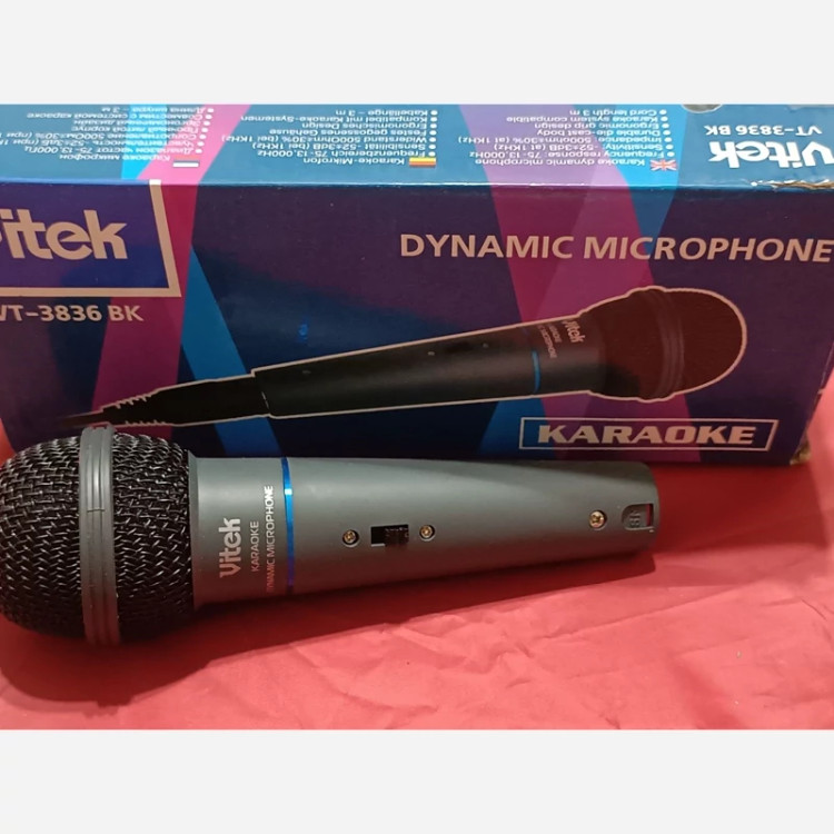 میکروفون سیم دار دینامیکی vitek مدل 3836Bk