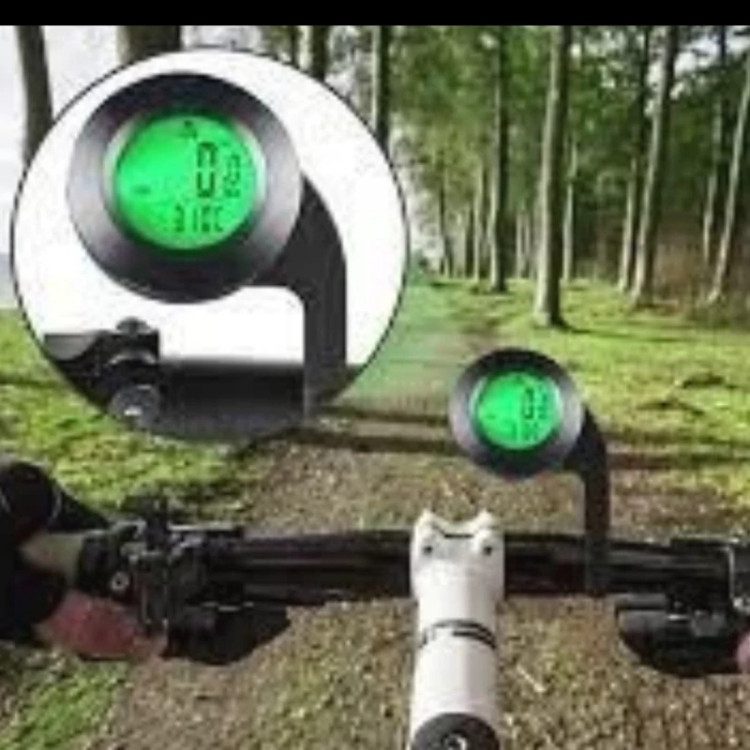 کیلومتر شمار دوچرخه و دماسنج فلزی و چراغ دار RGB