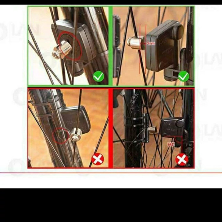 کیلومتر شمار دوچرخه و دماسنج فلزی و چراغ دار RGB